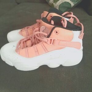 Jordan Peach and White Sneakers